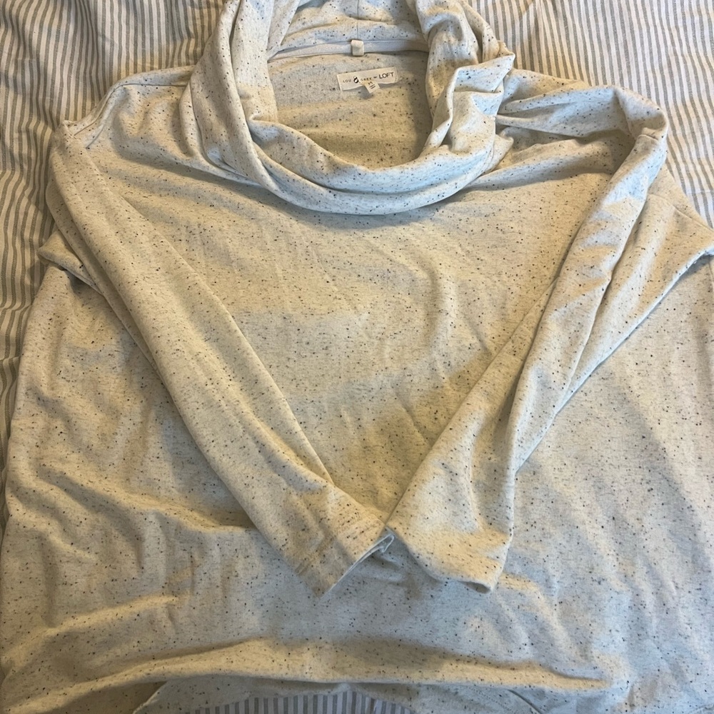 Cream speckled cowl neck Lou & Grey sweater